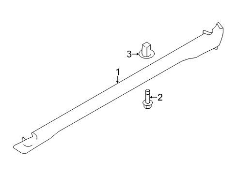 2020 Nissan Rogue Exterior Trim - Pillars Diagram