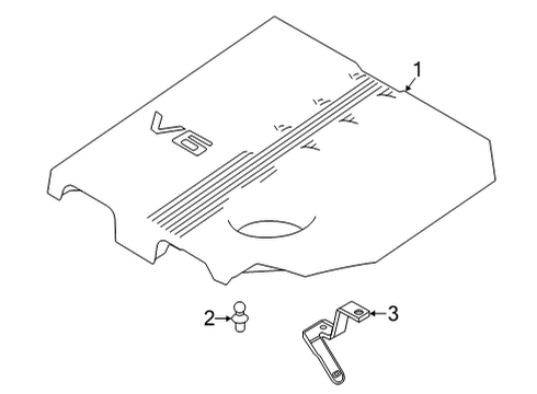 2022 Nissan Frontier Engine Appearance Cover Diagram