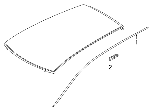 2021 Nissan Leaf Exterior Trim - Roof Diagram