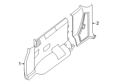 2021 Nissan NV 3500 Interior Trim - Side Panel Diagram 3