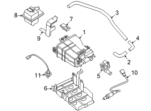 2021 Nissan Versa Emission Components Diagram