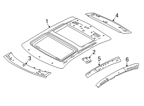 2020 Nissan Maxima Roof & Components Diagram 1