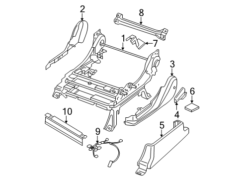 2020 Nissan Frontier Tracks & Components Diagram 1