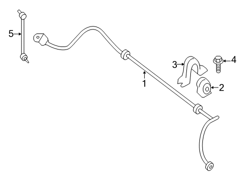 2020 Nissan Maxima Stabilizer Bar & Components - Front Diagram