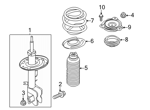 2020 Nissan Pathfinder Struts & Components - Front Diagram