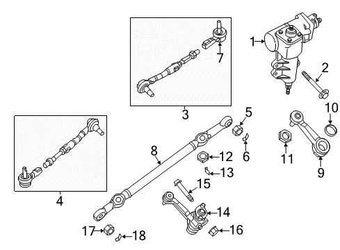 2020 Nissan NV Steering Column & Wheel, Steering Gear & Linkage Diagram 3