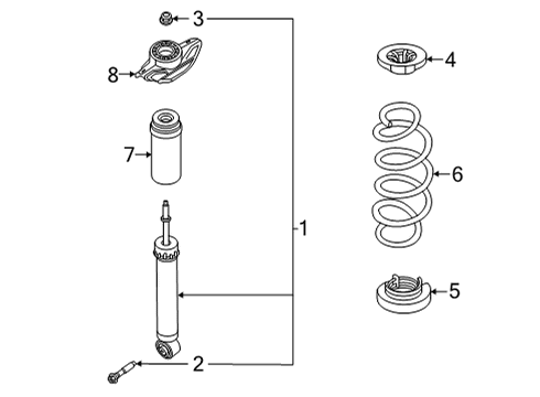 2022 Nissan Pathfinder Bumper Assy-Bound,Rear Suspension Diagram for 55240-6SA0A