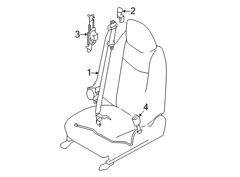 2022 Nissan Leaf Seat Belt Diagram 1