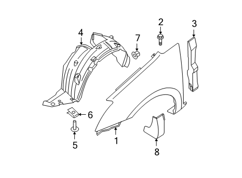 Splash Guards Front Set (KH3) Diagram for 999J2-LTKH313