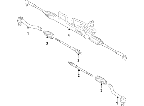 2021 Nissan Murano P/S Pump & Hoses, Steering Gear & Linkage Diagram