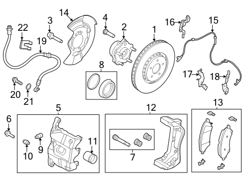 2023 Nissan ARIYA SEAL KIT-DISC BRAKE Diagram for D1120-5MR0A