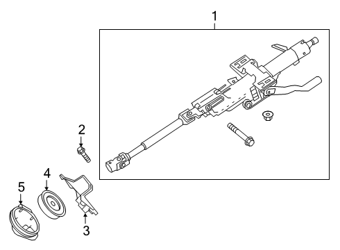 2022 Nissan Altima Steering Column & Wheel, Steering Gear & Linkage Diagram 4