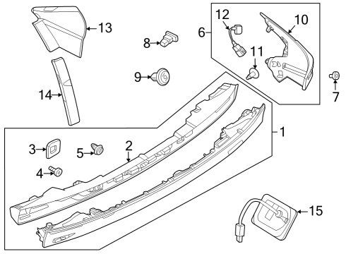 2023 Nissan ARIYA BODY ASSY-REAR COMBINATION LAMP,RH Diagram for 26554-5MR0A