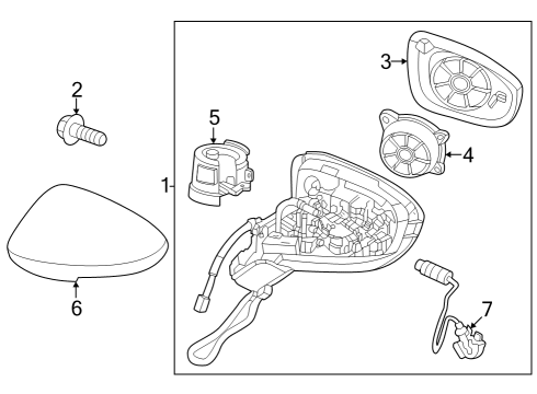 2023 Nissan ARIYA Controller Assembly-Mirror Diagram for 28548-6TA0A