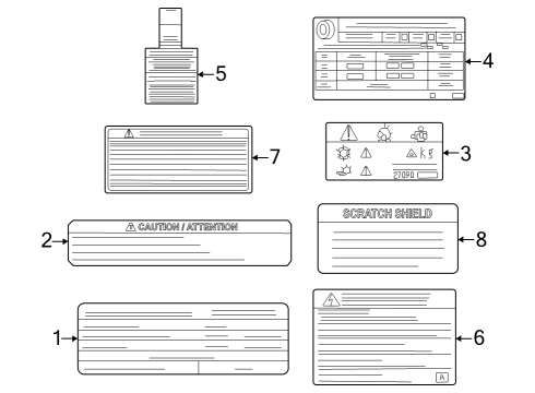 2023 Nissan ARIYA Information Labels Diagram