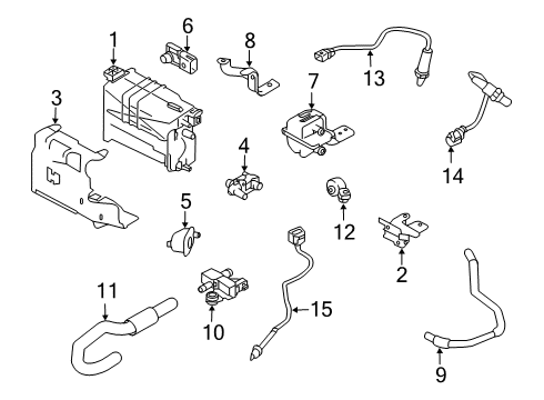 2021 Nissan Rogue Sport Emission Components Diagram