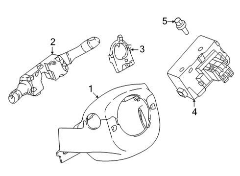 2021 Nissan Sentra Shroud, Switches & Levers Diagram