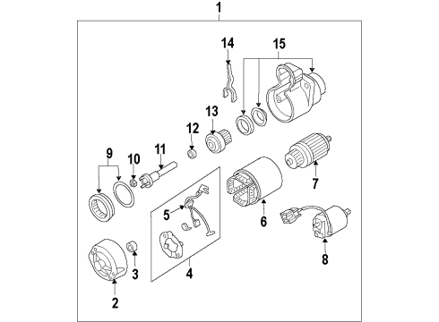 Motor Assy-Starter Diagram for 23300-EY00G