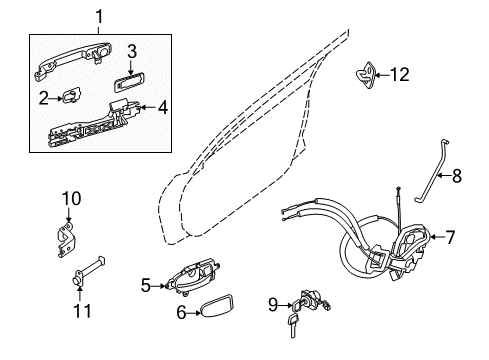 Handle, Outside Diagram for 80606-JB10A