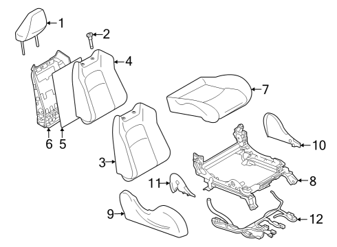 2023 Nissan Z CUSHION ASSY-FRONT SEAT Diagram for 87300-6GP1D