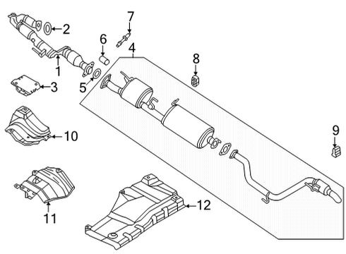 2022 Nissan Pathfinder Manifold Assembly-Exhaust,LH W/CATALYST Diagram for 140F2-6SN0A