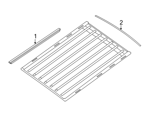 2021 Nissan NV 3500 Exterior Trim - Roof Diagram 1