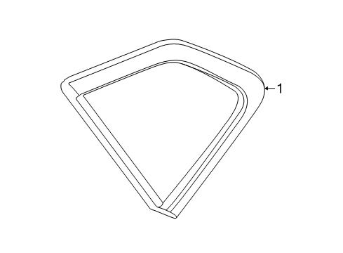 2020 Nissan Rogue Sport Glass & Hardware - Quarter Panel Diagram