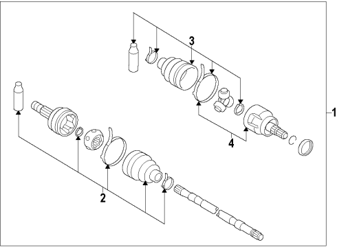 2020 Nissan Rogue Axle Shafts & Joints, Drive Axles Diagram