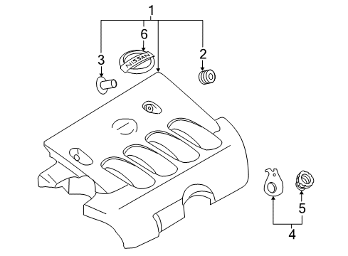 2020 Nissan NV Engine Appearance Cover Diagram