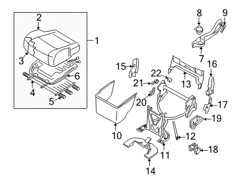 Cushion Assy-Rear Seat Diagram for 88300-5Z000