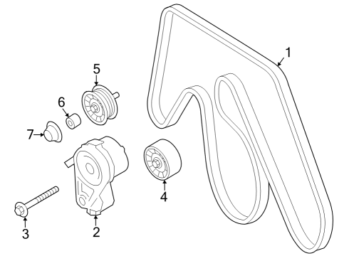 2023 Nissan Z PULLEY ASSY-IDLER Diagram for 11925-6HL0A