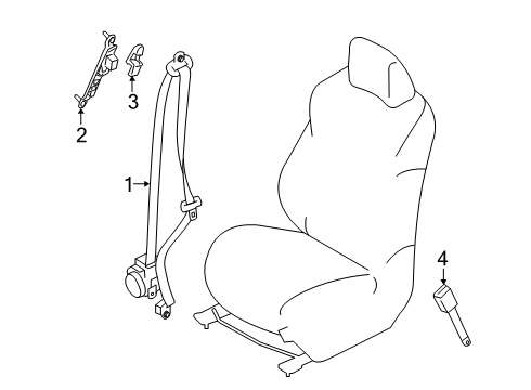 2021 Nissan Kicks Seat Belt Diagram 1