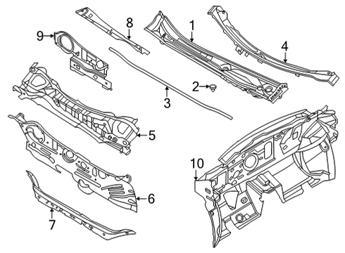 2021 Nissan Sentra Cowl Diagram