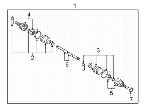 2021 Nissan Rogue Drive Axles - Rear Diagram 2