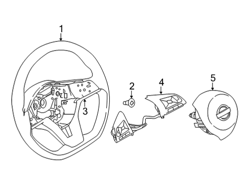 2021 Nissan Sentra Steering Column & Wheel, Steering Gear & Linkage Diagram 5