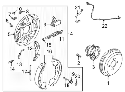 Actuator & Ecu Assy,Aniti-Skid Diagram for 47660-5ES0E