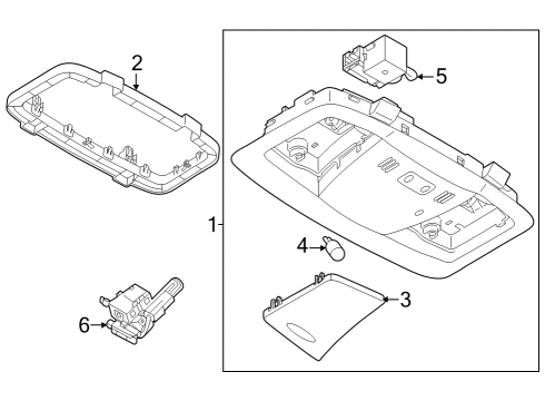 2024 Nissan Z Overhead Console Diagram