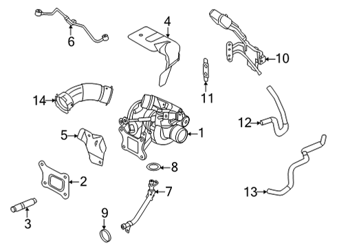 2022 Nissan Rogue Tube Assy-Inlet Diagram for 14460-6RC2A