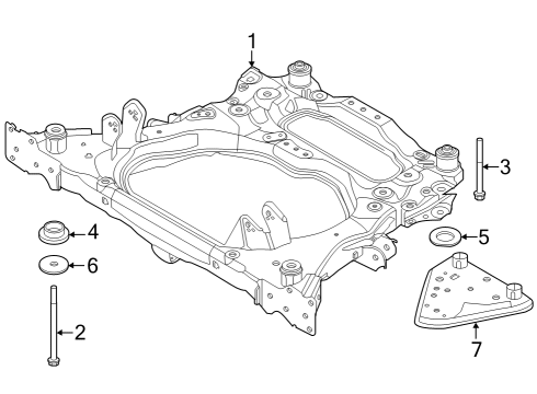 2023 Nissan ARIYA Suspension Mounting - Front Diagram