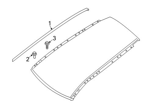 2020 Nissan Pathfinder Exterior Trim - Roof Diagram 2