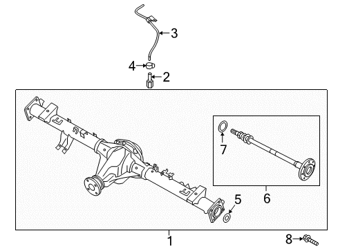 2021 Nissan Titan Axle & Differential - Rear Diagram