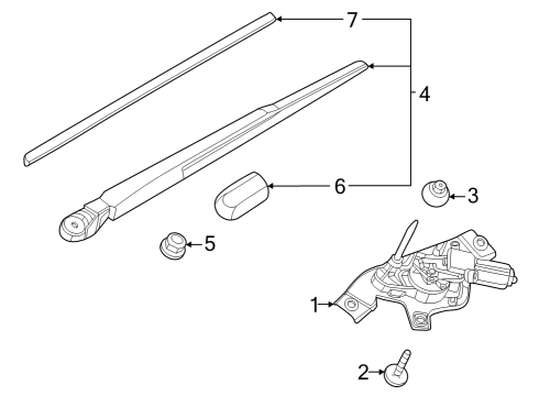 2023 Nissan ARIYA Wiper & Washer Components Diagram 1