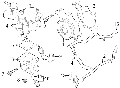 2023 Nissan Z GASKT-WATR PUMP Diagram for 21014-4HK0A