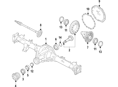 2021 Nissan Titan Rear Axle, Differential, Propeller Shaft Diagram