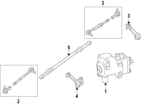 2021 Nissan Titan P/S Pump & Hoses, Steering Gear & Linkage Diagram 1