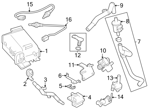 2023 Nissan Z HOSE-ANTI EVAPORATION CONTROL Diagram for 14912-6GP1E