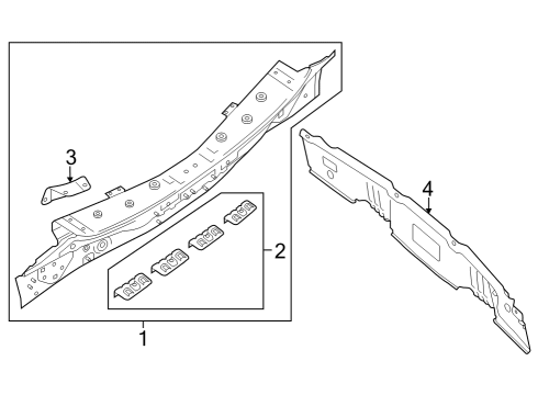 2020 Nissan Rogue Rear Body Diagram