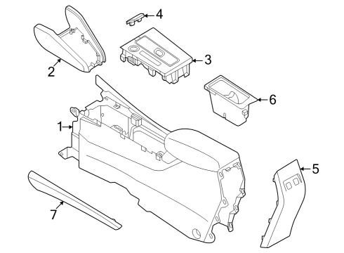 2021 Nissan Kicks Center Console Diagram