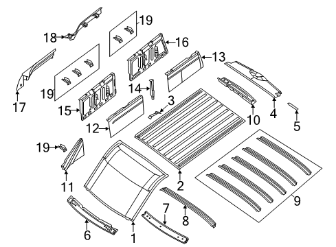 2021 Nissan NV 3500 Roof & Components Diagram 2