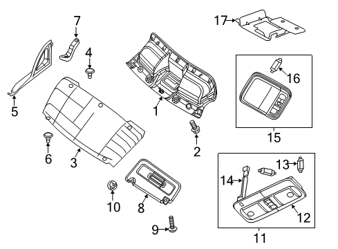 2021 Nissan NV 3500 Interior Trim - Roof Diagram 2